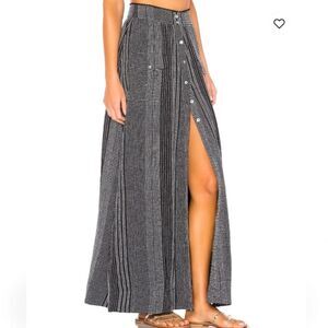 House‎ of Harlow x Revolve Jonah Maxi Skirt Black/White front Split Size XS